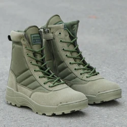 Outdoor Training Tactical Boots Zipper Hiking Camping Climbing Lightweight Men Women Boots Shoes Size 39-45