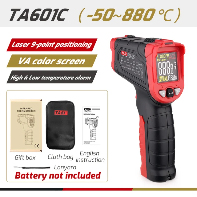 

TASI Digital Pyrometer Thermometers Non Contact Laser Thermometer Temperature Gun infrared thermometer termometro infrarojo