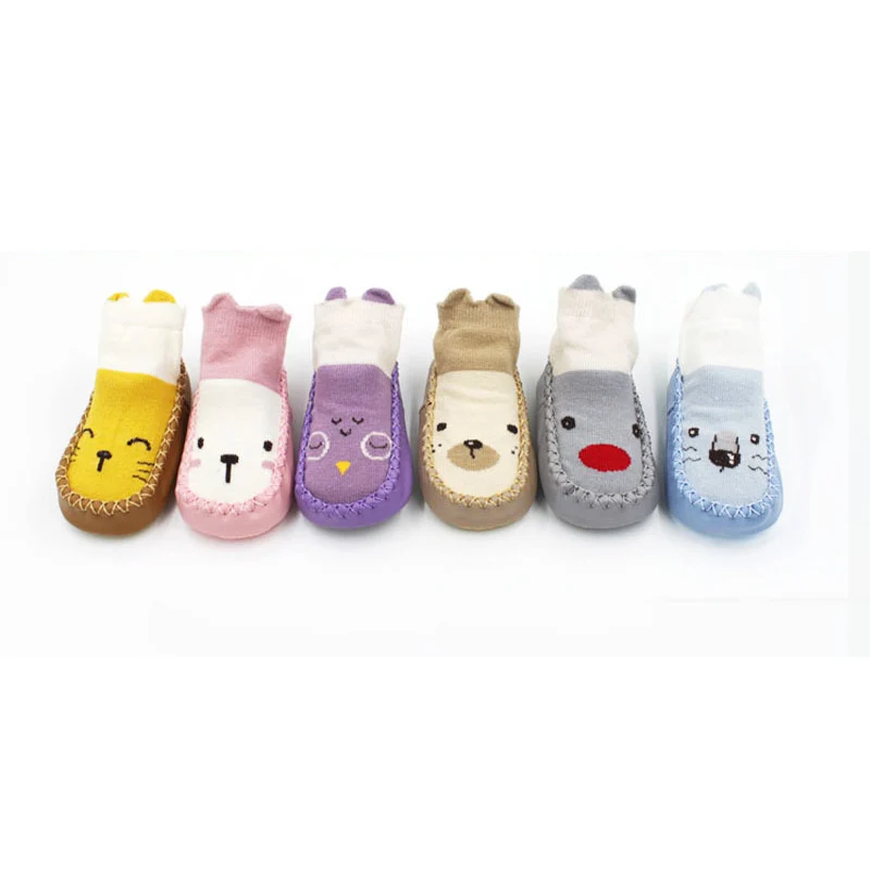 Toddler Baby Girl Boy Shoes First Walker Newborn Baby Cartoon Newborn Baby Girls Boys Anti-Slip Socks Slipper Shoes Boots