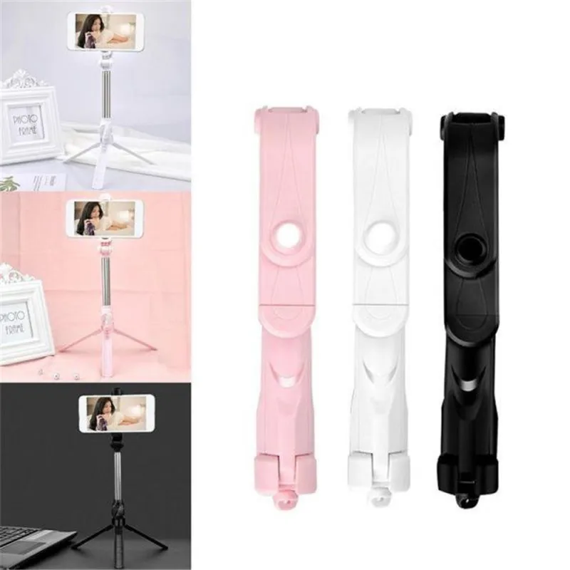 Bluetooth Selfie Stick Roreta 3 in 1 Wireless Faltbare Mini Stativ Erweiterbar Einbeinstativ mit Fernbedienung für iPhone IOS Android