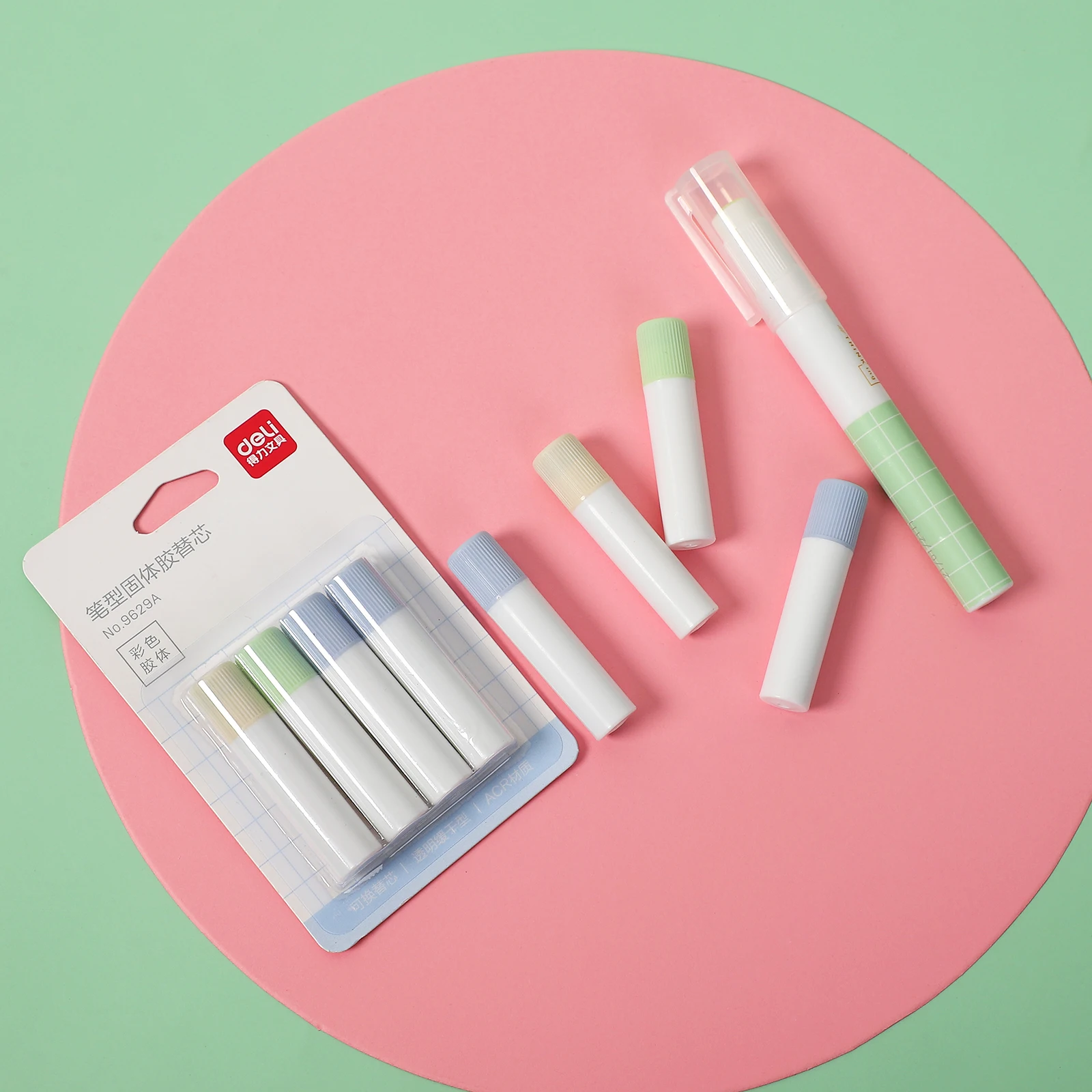 JIANWU Wholesale Fast Dry Glue Stick Color Jelly Solid Glue Pen Shape Spare Stick Refill Creative DIY Study and Office Supplies image 4