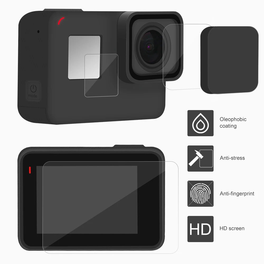 Screen Protector for GoPro Hero 7 Black 6 5 2019 Accessories Protective Film Tempered Glass for Go Pro Hero 7 6 5 Action Camera