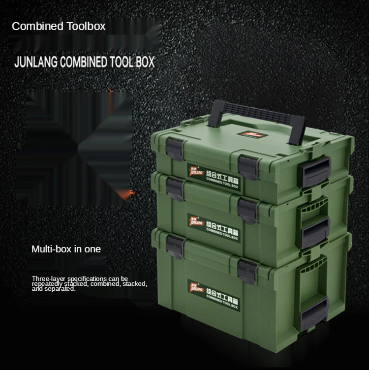 Combined Toolbox Stackable Portable Toolbox Car Storage Box Maintenance Toolbox Household Toolbox