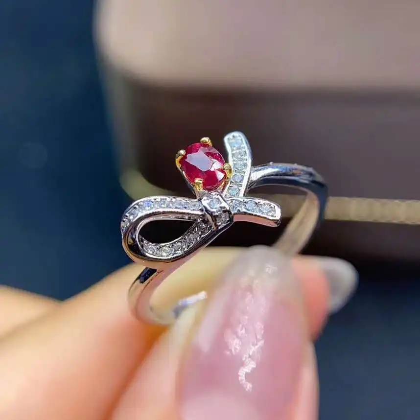 

The Best GiftFor your girl Friend Ruby Natural And Real Ruby Ring Woman Ring 925 Sliver Ring