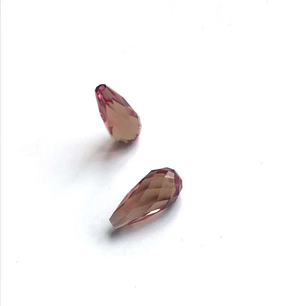 CSJ Created Diaspore Zultanite Loose Gemstone Sultanite WaterDrop Cut 8*17mm For Diy Fine Jewelry 925 Silver Color Change Stone