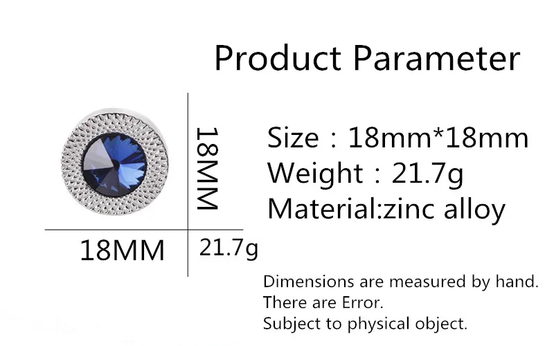 Marke Blau Kristall Kegel Manschettenknöpfe Männer Anwalt Klassische Prismatische Manschette Taste Designer Hohe Qualität Herren Hemd Kegel Manschettenknöpfe – Detail 3