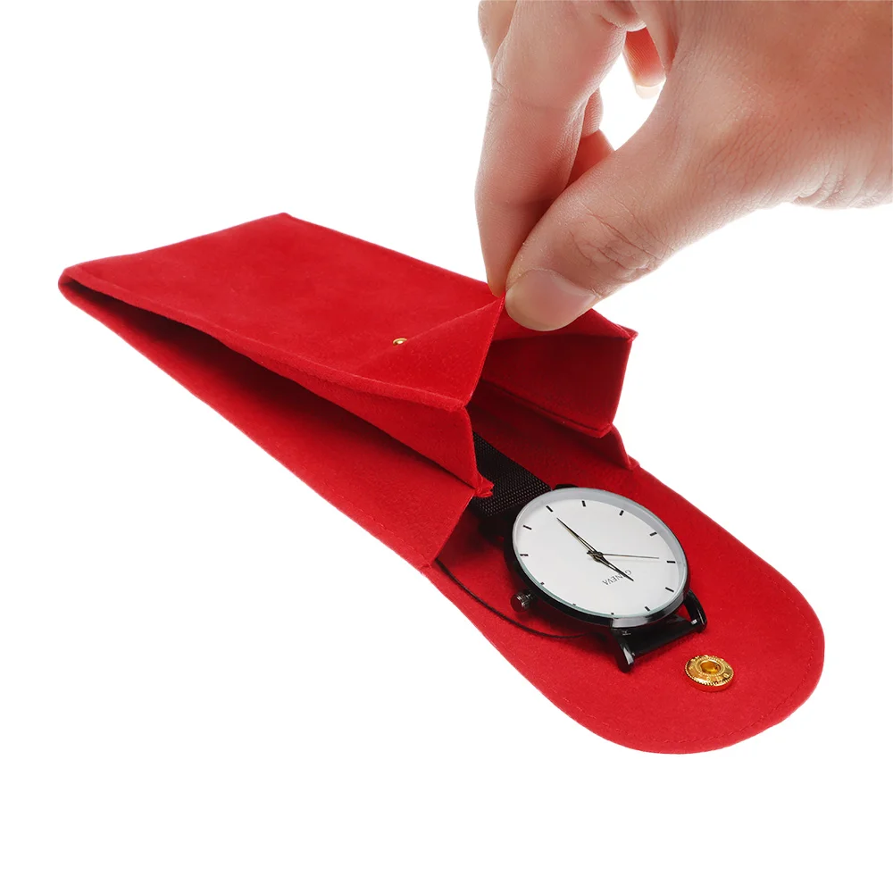 Men Women Dust Protect Flannelette Protection Watches Pockets Watch Boxes Case Storage Bag Collection