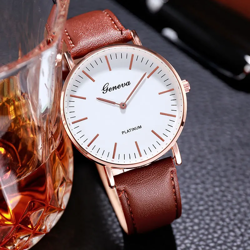 New Men Luxury Watches Famous Brand Women Thin Leather Strap Watch Men Business Casual Quartz Watch Relogio Masculino Hot Sale