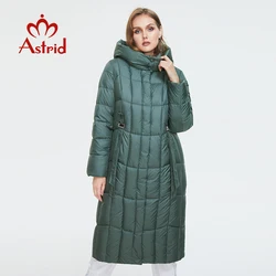 Astrid 2022 New Winter Women's coat women long warm parka Plaid fashion thick Jacket hooded Oversize female clothing 9546