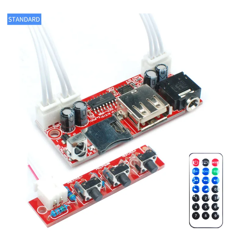 UNISIAN Hifi 오디오 MP3 플레이어, USB U 디스크, T플래시 마이크로 SD 카드 디코더 지원, MP3 WAV 플레이어, 앰프용 원격 제어