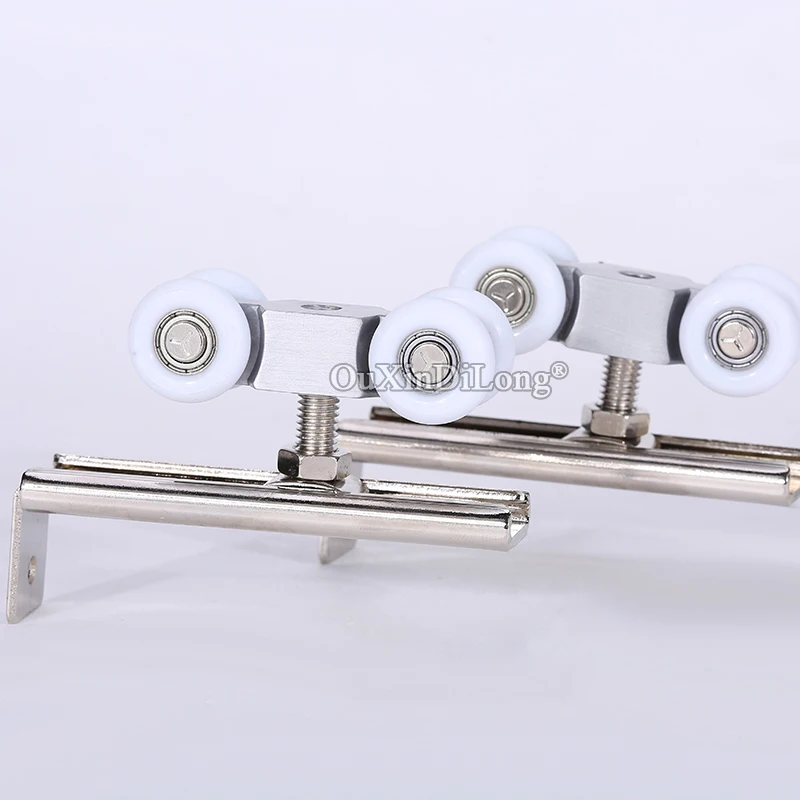 Hohe Qualität 4PCS Heavy Duty Schiebetür Rollen 4 Räder Hängen Riemenscheiben Schrank Kleiderbügel Räder Möbel Hardware
