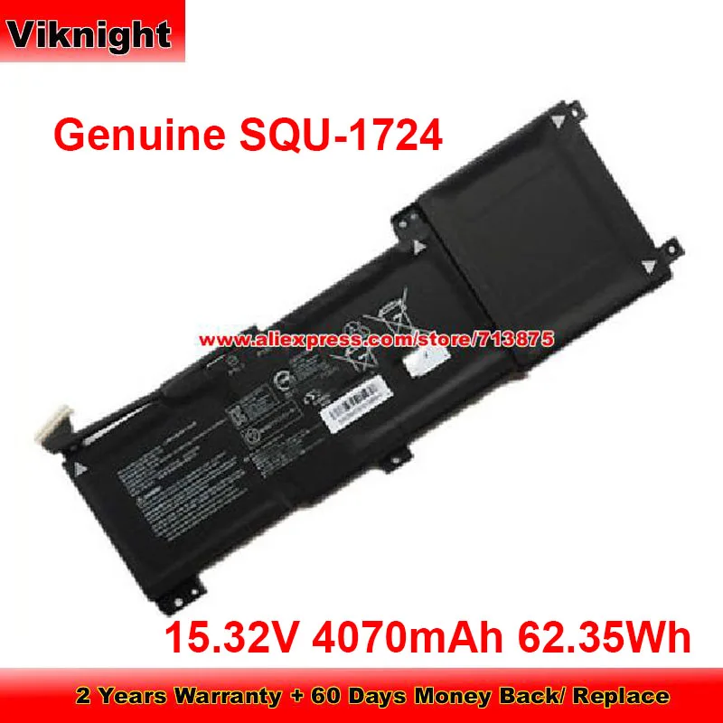 

Genuine SQU-1724 Battery 4ICP7/54/64 for Gigabyte Aorus 15 X9 15-SA-F74ADW 15-WA-7UK0252W Laptop 15.32V 4070mAh 62.35Wh