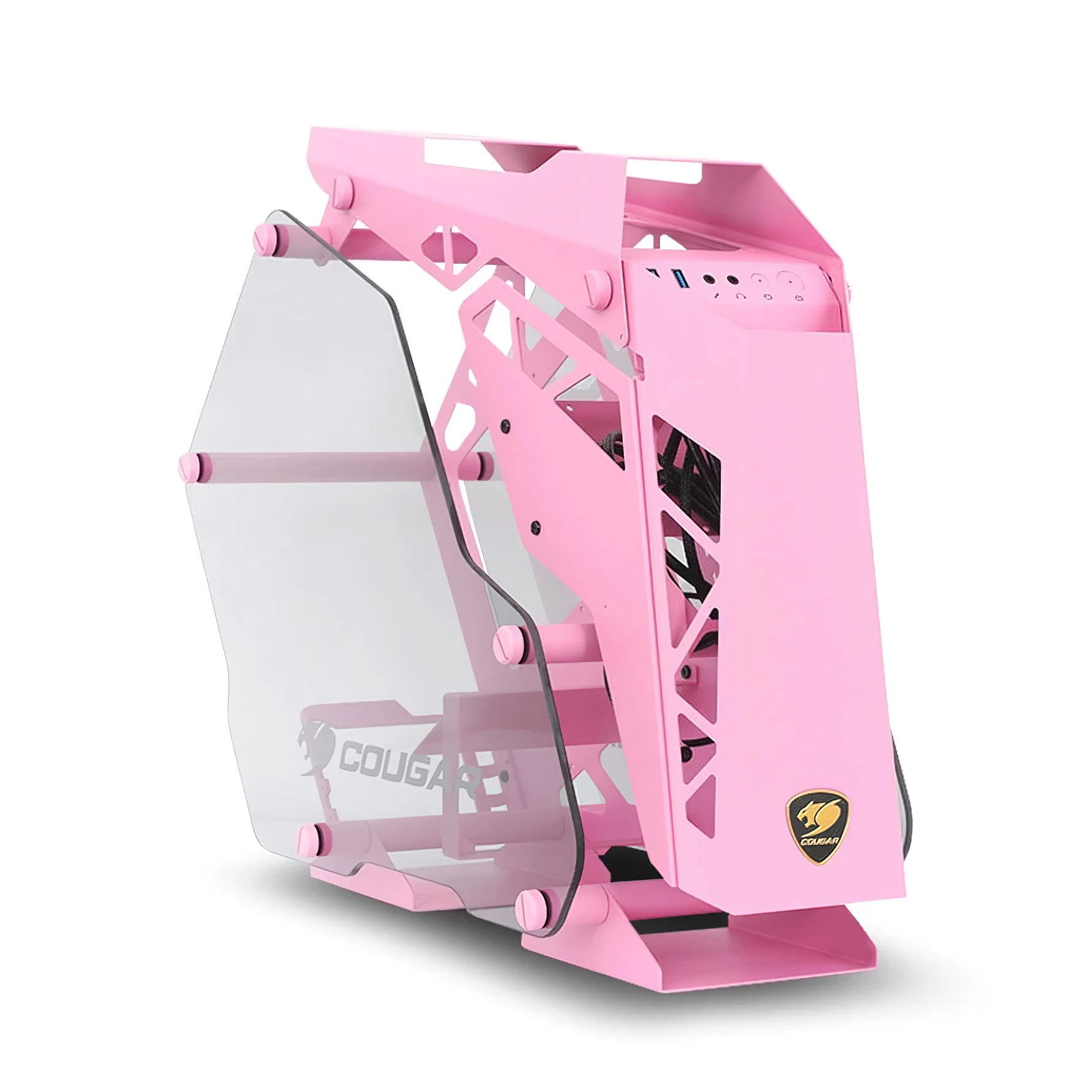 Imagem -01 - Mini Itx Chassis para pc Cougar Conquest Rosa pc Case