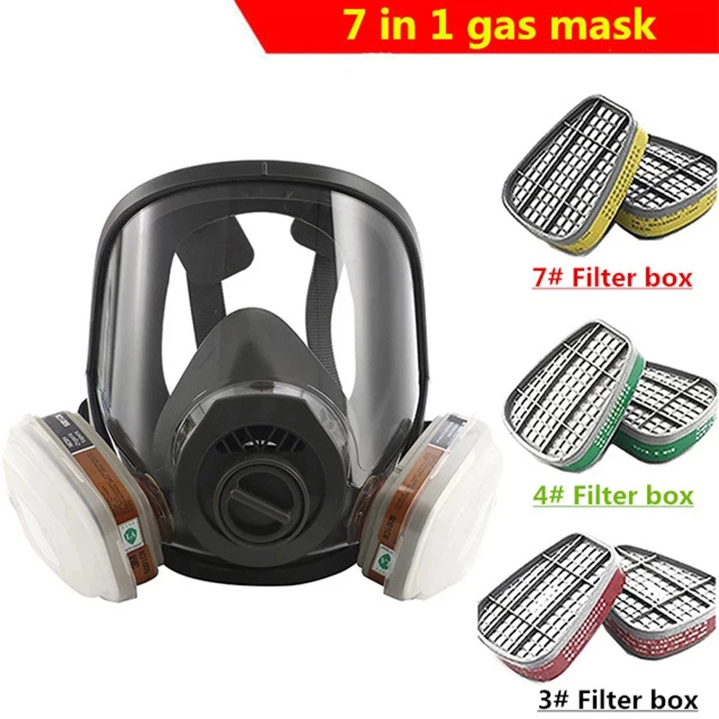 

New Arrival Full Face Gas Mask Adjustable Face Mask Spray Paint Spray Chemical Respirator Dust Mask Replacement 6800 Type