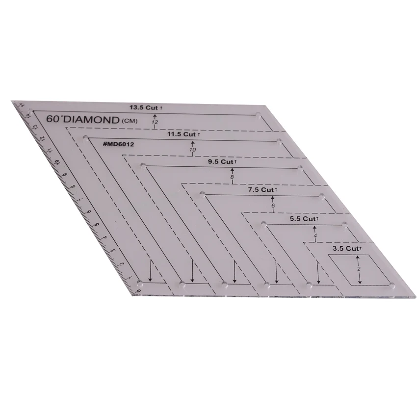 

American quilts 60 degree diamond patchwork quilting ruler DIY cutting ruler MD6012