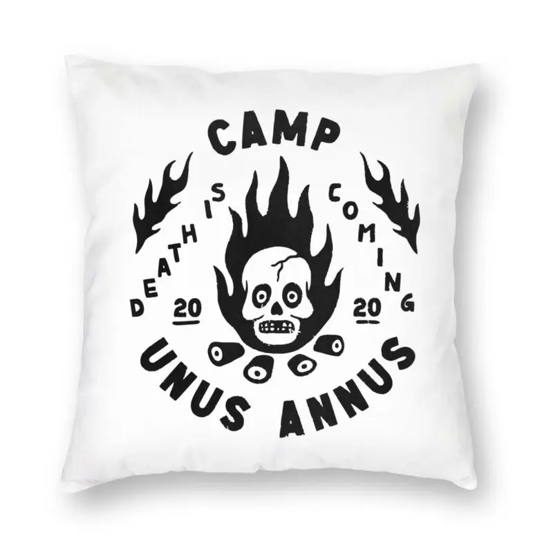 Camp Unus Annus Logo Cushion Covers Polyester Memento Mori Ethan Markiplier Mark Pillow for Sofa Square Pillowcase Home Decor