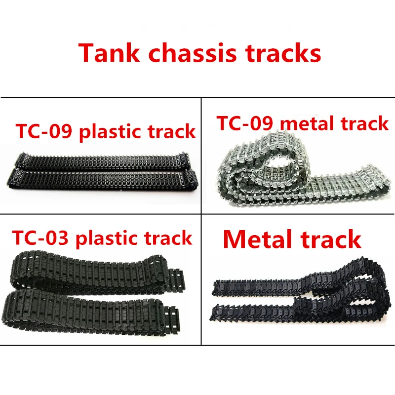 SZDOIT Metal/Plastic Tank Chassis Tracks Conveyor Belt for RC Crawler Robot Vehicle Parts