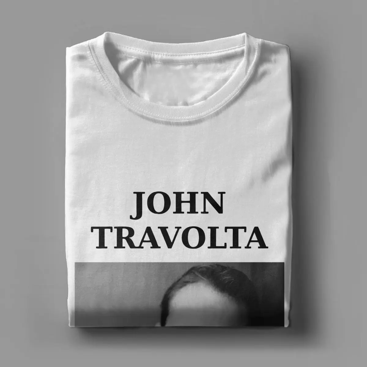 Men\'s Nicolas John Travolta Cage T Shirt Cotton Clothes Fun Short Sleeve Crew Neck Tee Shirt Graphic T-Shirt