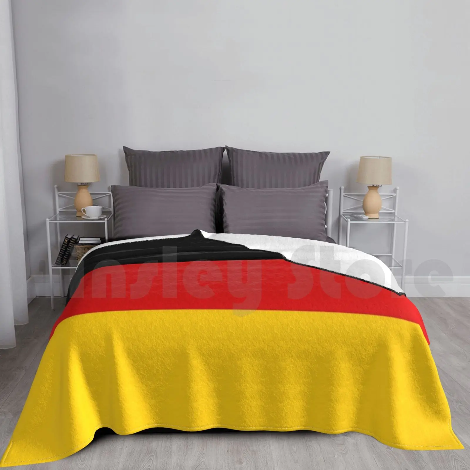 Germany Flag Imprint Mouthguard Blanket Super Soft Warm Light Thin Germany Flag Gift Idea Homeland Patriot Origin