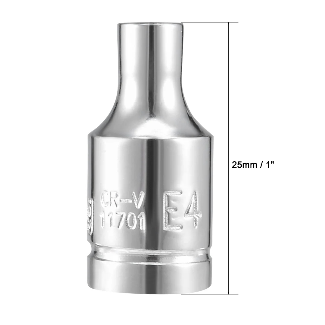 uxcell 2Pcs 1/4-inch Drive E4 External Torx Shallow Socket, Cr-V Steel
