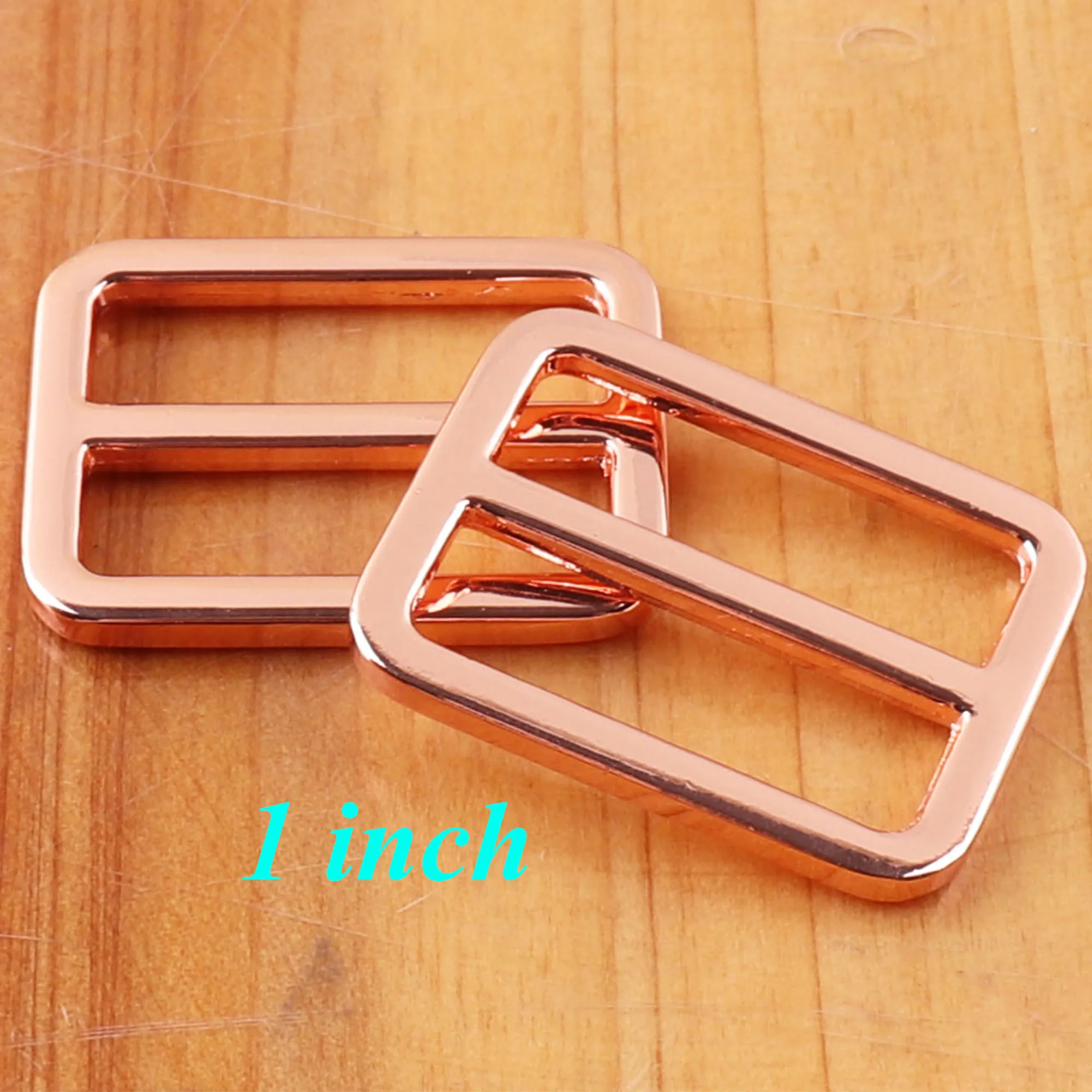 

20PCS Metal Sliders Buckle 1" Rose Gold Strap Adjuster Adjustable Buckle Webbing Purse Bag Buckles Handbag Strap Purse Hardware