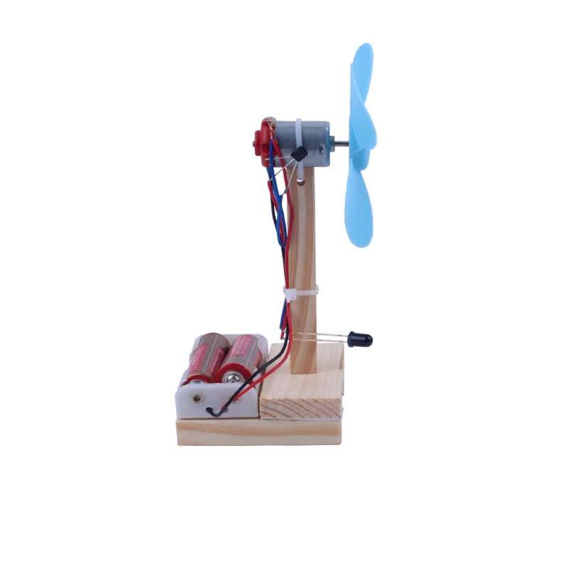 Homemade infrared Remote control fan Science production no battry free shipping