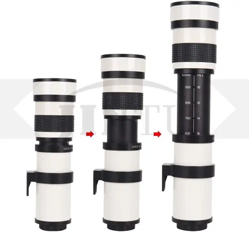 Imagen 2 del producto JINTU 420-800mm Super HD teleobjetivo Zoom lente para NIKON D90 D80 D7500 D7200 D7100 D5600 D5500 D5400 D5300 D5200 D5100 D3200 D3400