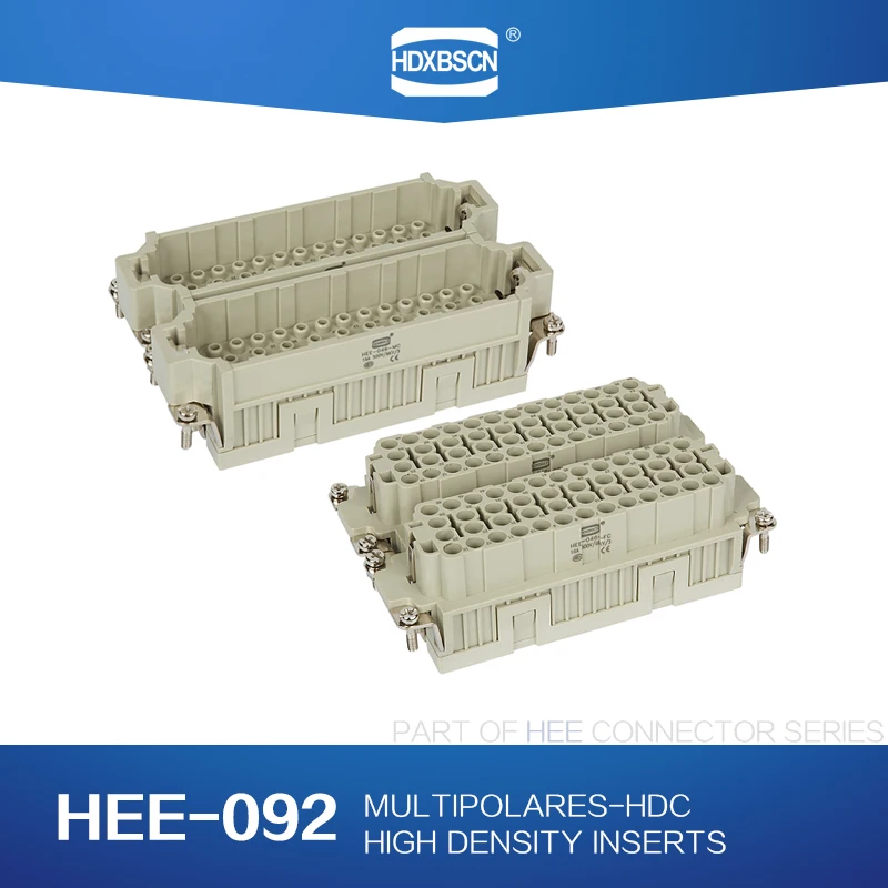 

HDXBSCN Heavy Duty Connectors HDC-HEE-092-MC/FC 92pin 16A 500V Industrial rectangular Aviation connector plug