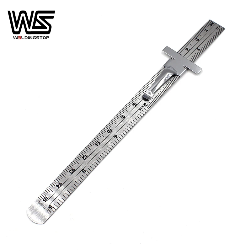 

Depth Gauge Pocket Clip Multi-functional inspection Ruler Standard & Metric Reading Stainless Steel