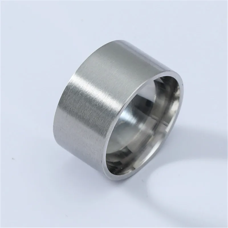 12mm Width Stainless Steel Ring For Men