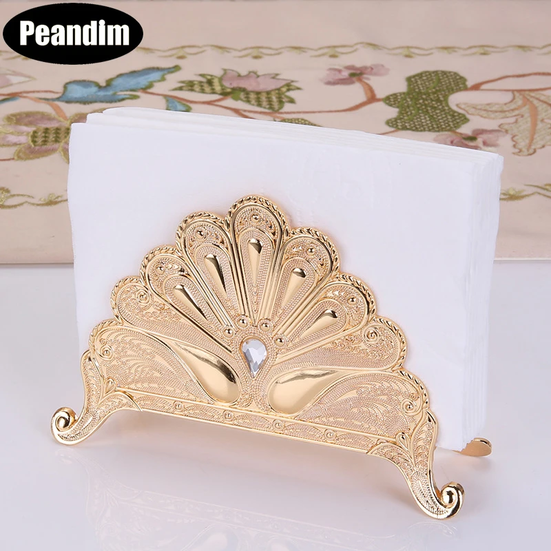 

PEANDIM European Napkin Holder Serviette Holder Restaurant Paper Tissue Rack Home Party Dining Table Decoration Towel Holder