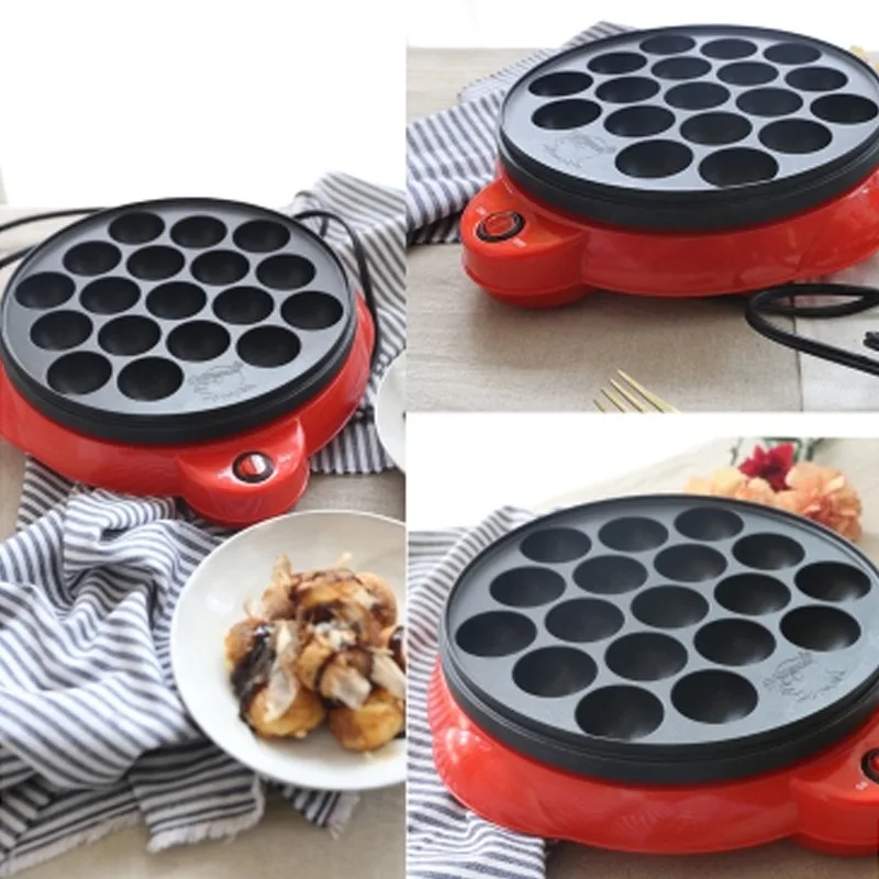 Chibi Maruko-máquina de hornear Takoyaki eléctrica para el hogar, sartén para parrilla de bolas de pulpo, herramientas de cocina profesionales,