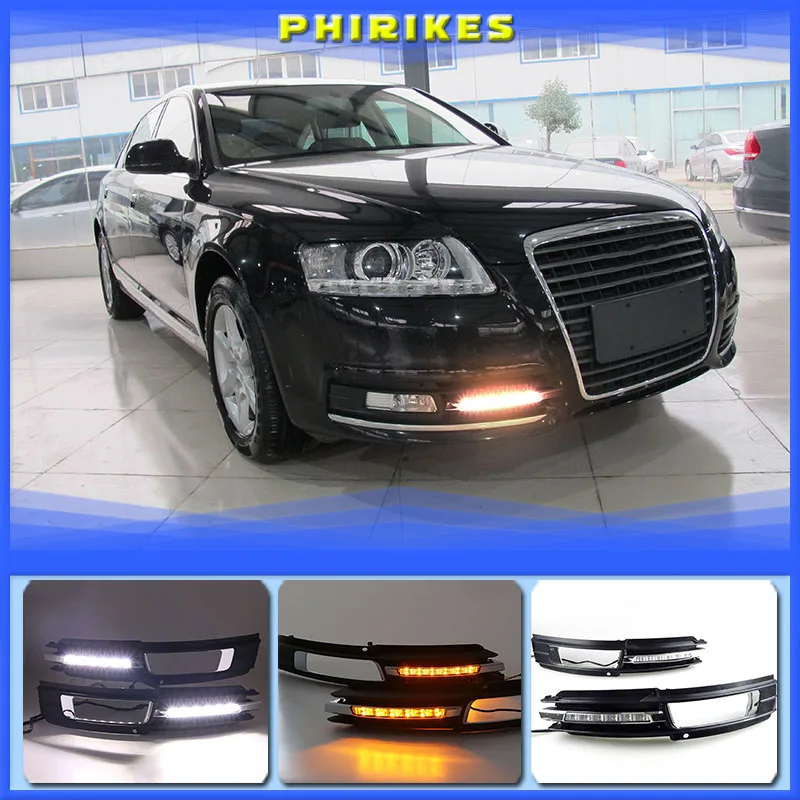 

For Audi A6L A6 C6 2009-2011 For Quattro RS Cabriolet Allroad Front LED Daytime Running Light DRL Light Fog Lamp Cover