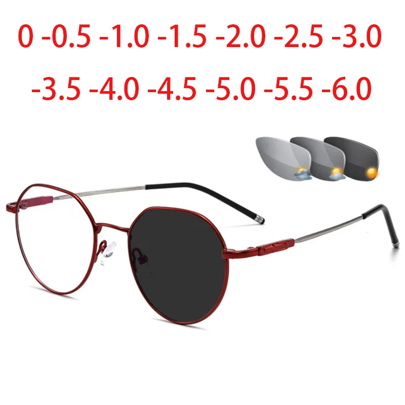 

Fashion Vintage Unisex Round Metal Frame Glasses Large Size Spectacle Frame Optical Spectacle 0 -0.5 -0.75 -1.0 To -6.0