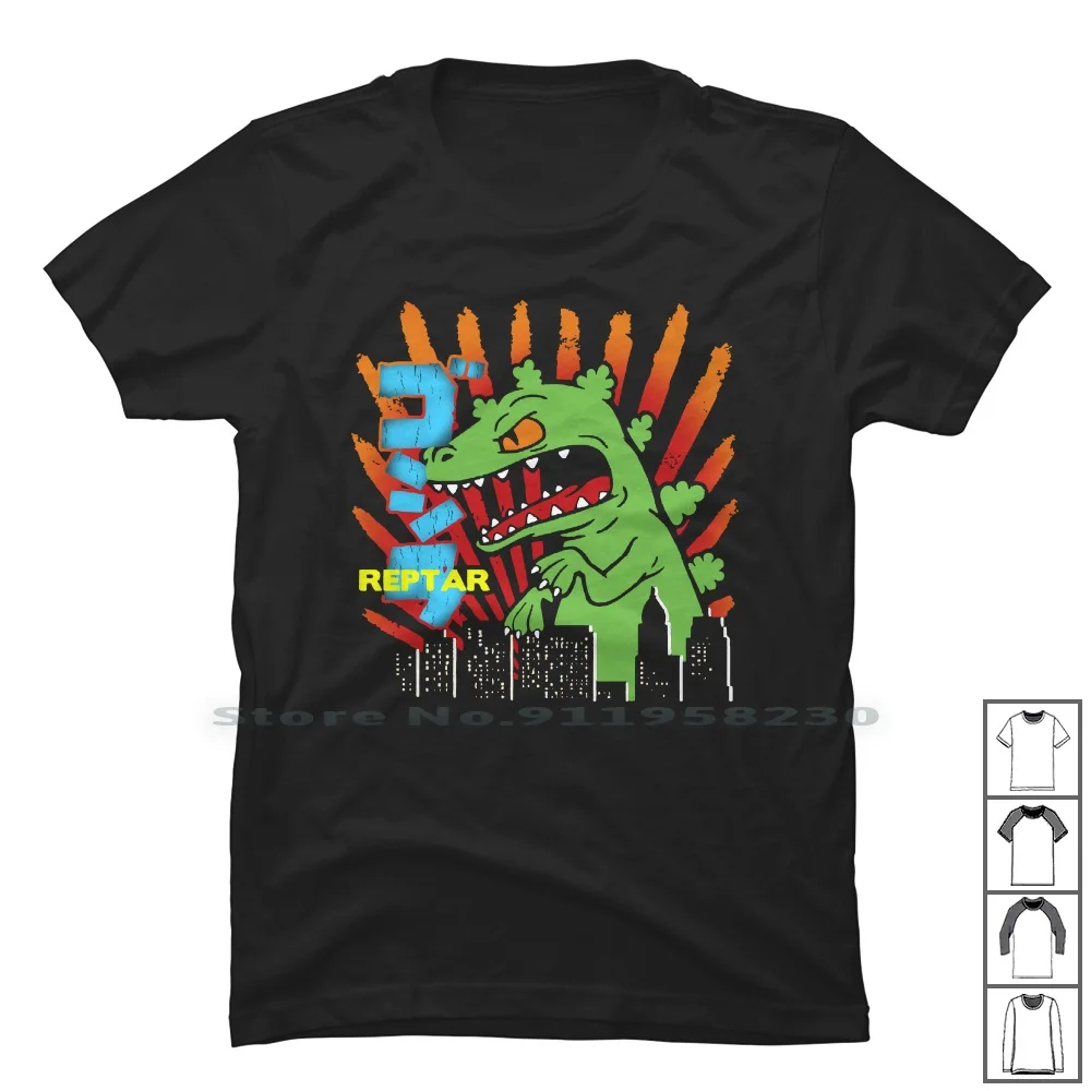 Funny Reptar T Shirt 100% Cotton Illustration Popular Tage Rex Rat Hot Fun Age Ra Ny Me Funny