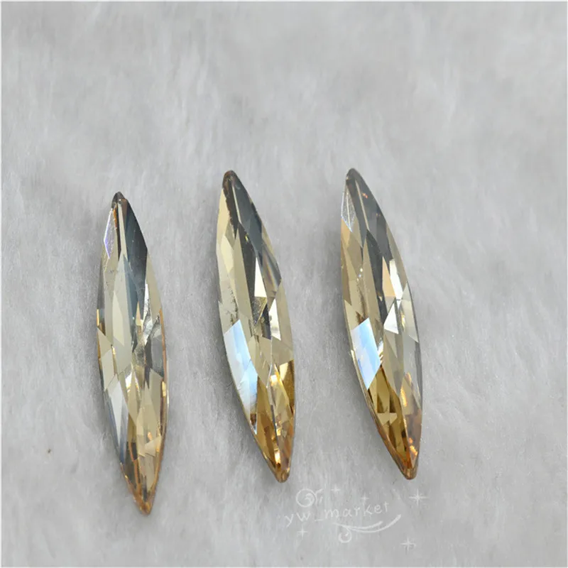 Navette Glass Crystal Pointback Color Rhinestone Strass Stones Clothing Crafts Jewelry Making 10mmX35mm 10mmx48mm 30pcs