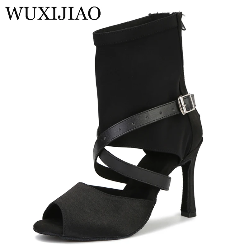 

WUXIJIAO New high boots women's dance shoes Latin salsa boots Patty ballroom dance shoes women's shoes