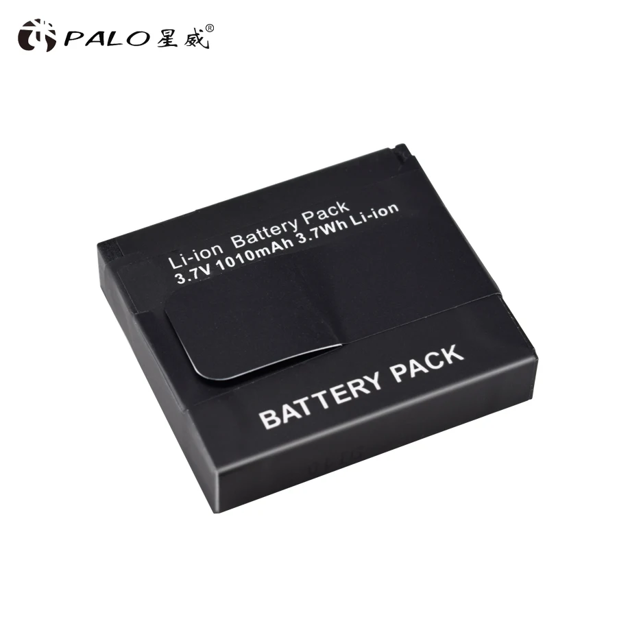 PALO 1010mAh AZ13-1 Battery with USB Battery Charger For Xiaomi Yi Action Camera Replacement Battery Rechargeable Backup Bateria