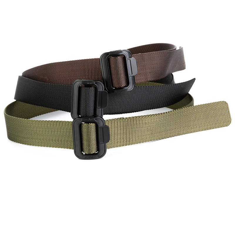 Military Men Belt New Army Belts Adjustable Belt Men Outdoor Travel Tactical Waist Belt with for Aluminum alloy buckle 125cm