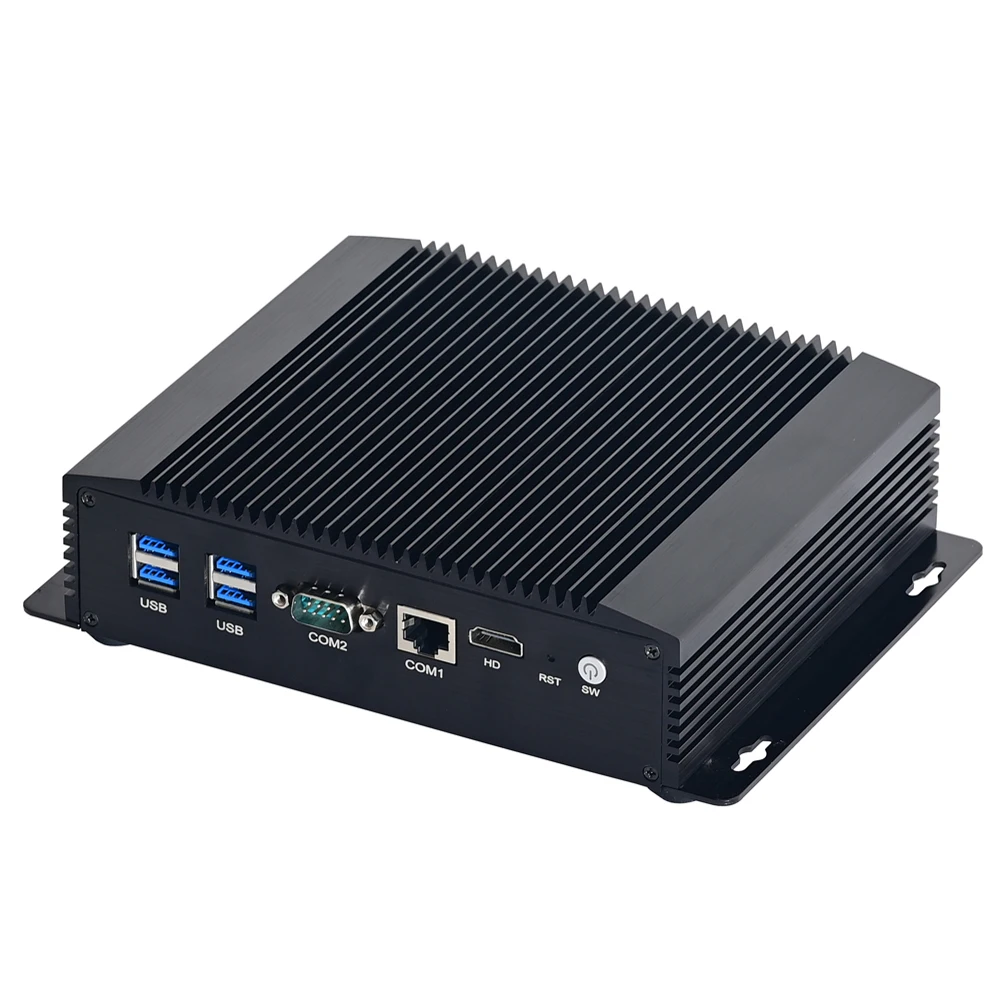 Intel 10a geração celeron 5205u mini pc sem ventilador com 6 * lan 2.5g 2 * com rj45 rs232 hdmi firewall roteador pfsense pequeno computador