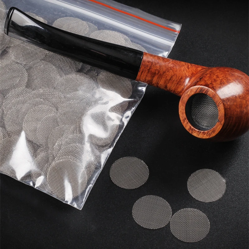 Filtro de aço inoxidável para Shisha, Vidro e Água de Madeira, Tobacco Pipe Filtros, 20mm, 100PCs, Hookah, Chicha, Narguile