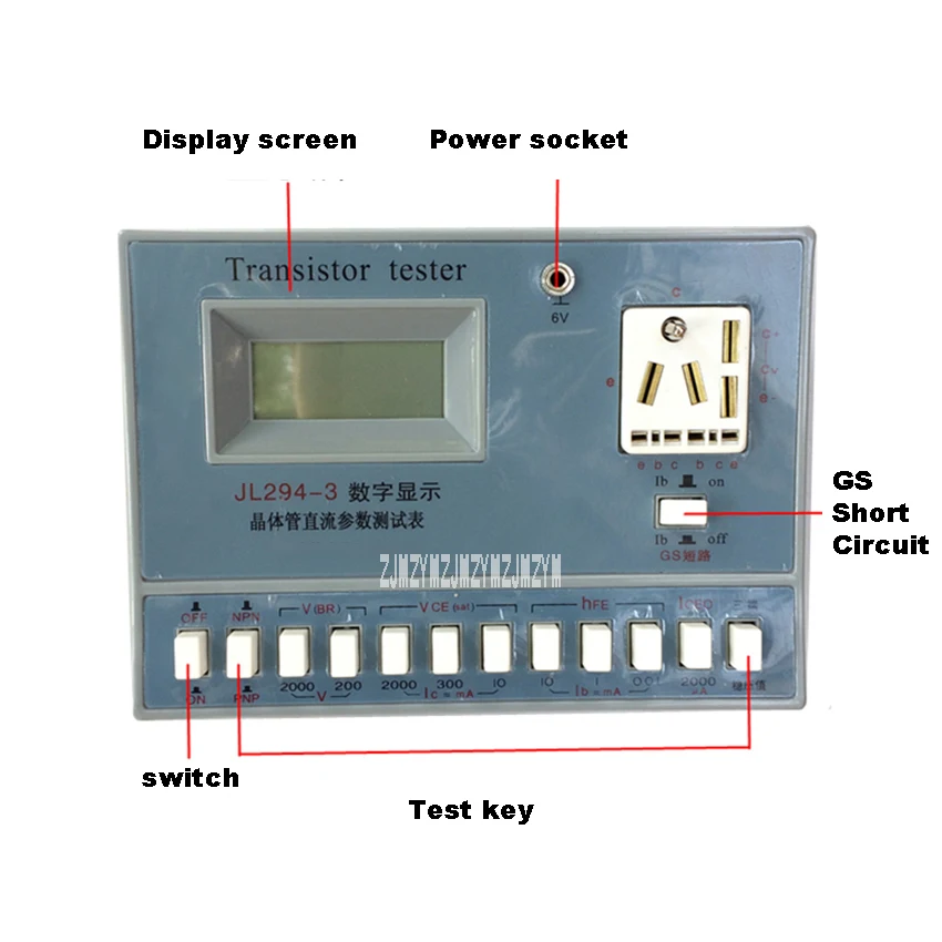 

JL294-3 DC Parameter Transistor Tester Digital Withstand Voltage Capacitance Meter Multifunctional Insulating Properties Tester