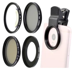 KnightX 52MM polarizzato cpl densità neutra ND phone filter Macro Lens kit lenti mobili per iPhone Samsung Redmi 7 Huawei