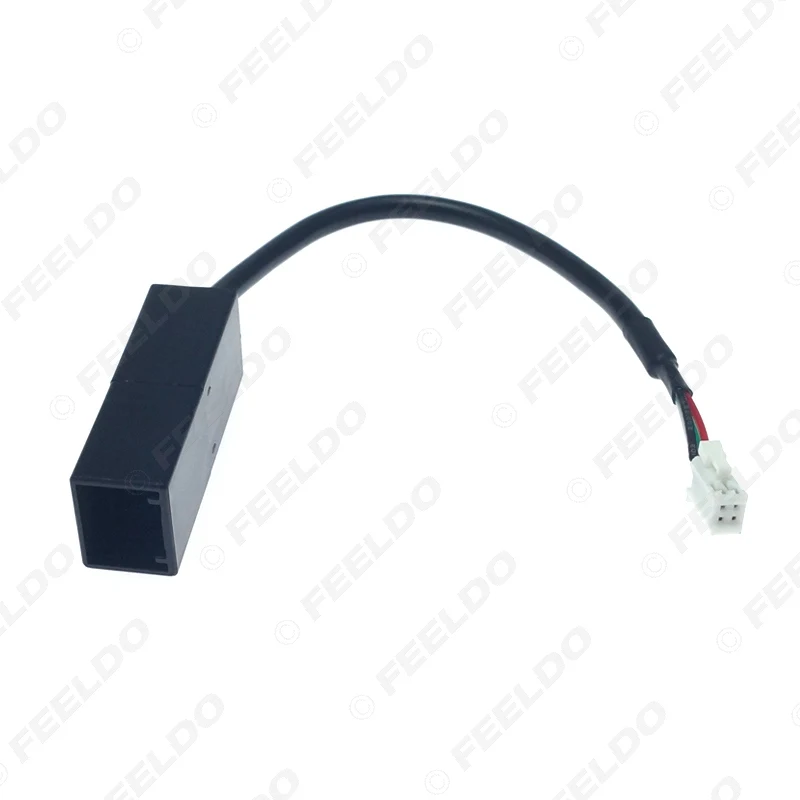 FEELDO Car Radio Audio 4Pin Connector to USB Input Wire Adapter For Honda CRV City Mitsubishi ASX USB Cable #HQ6366