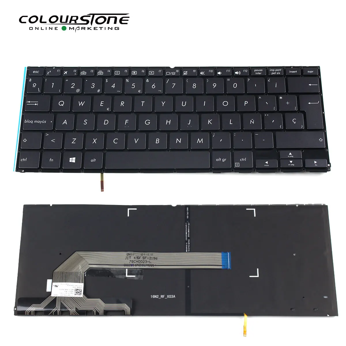 UX370 SP Laptop Keyboard For Asus ZenBook Flip S UX370 UX370U UX370UA U370 Q325U Spanish Black Teclado With Backlit