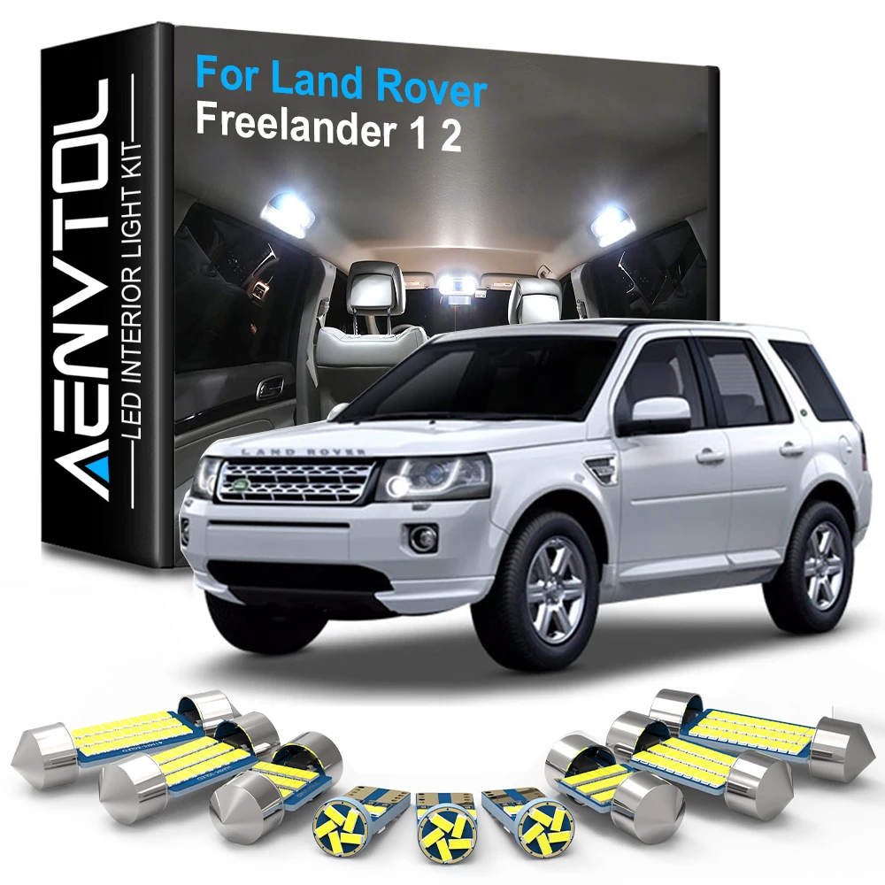 AENVTOL-Kit de Luz LED Interior Canbus, Peças e Acessórios para Automóveis, Land Rover Freelander 1, 2, L314, L359, TD4, 2002, 2004, 2005, 2008, 2013