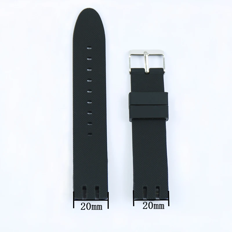 Watch Accessories 20mm Men\'s Rubber Strap for Swatch YTS401 402 409 713 YTB400 Pin Buckle Women\'s Silicone Sports Strap