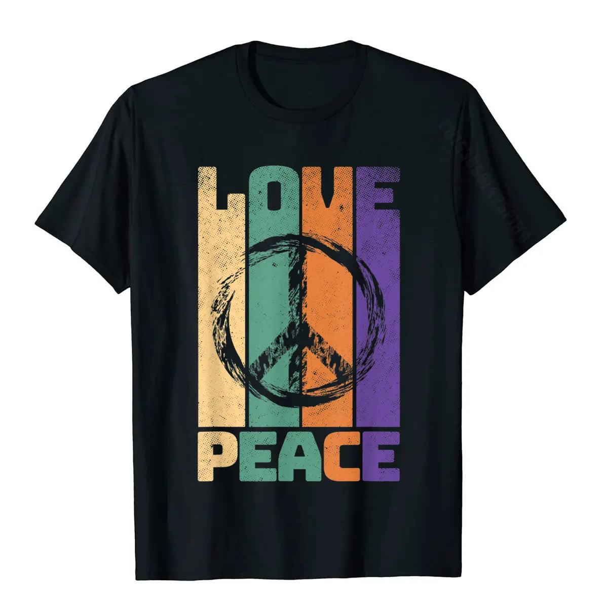 LOVE PEACE FREEDOM 60s 70s Tie Dye Vintage Hippie Costume T-Shirt Design T Shirt Tops Tees For Men Cotton Casual Top T-Shirts