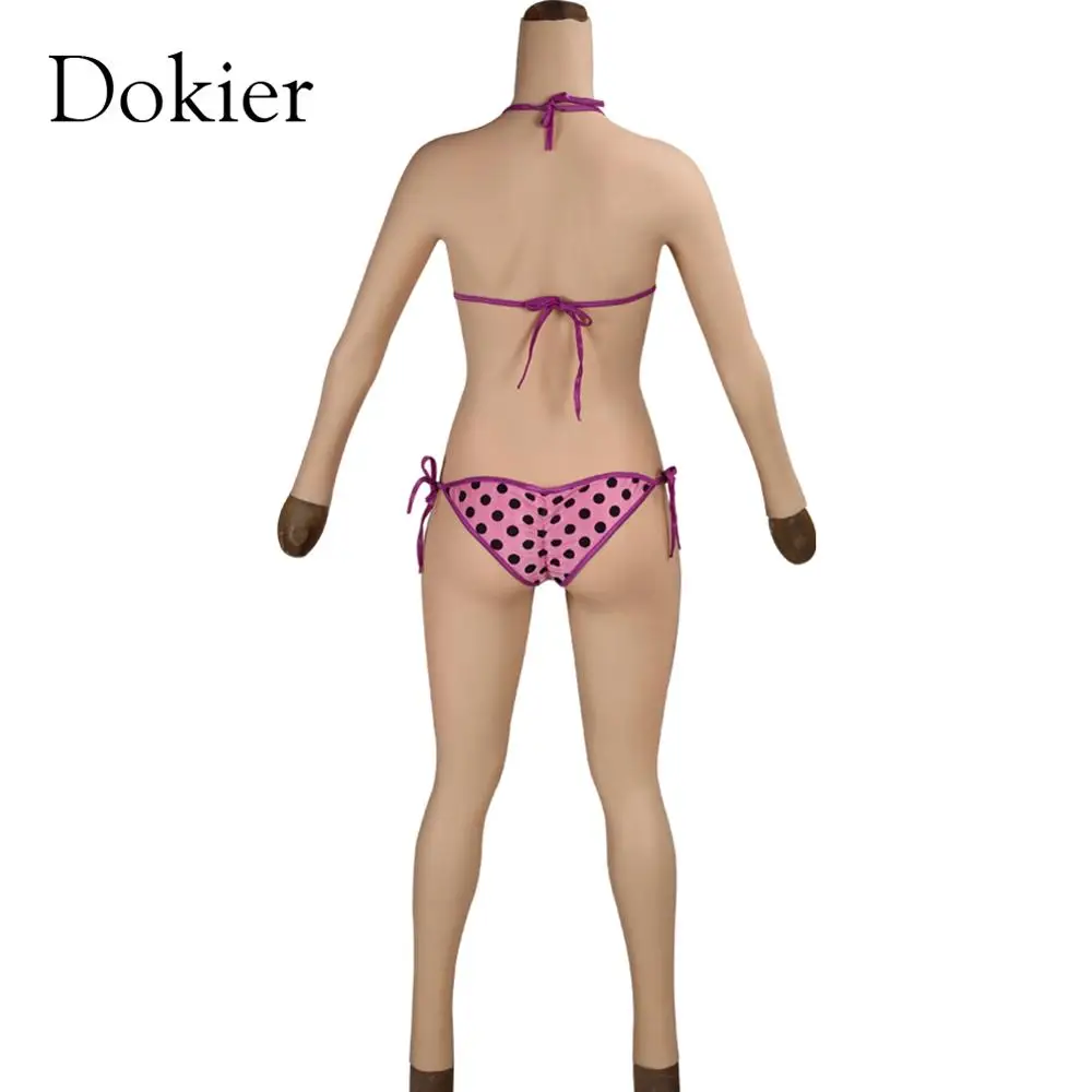 Dokier Realistic No -oil Silicone Bodysuit Crossdresser Fake Boobs Drag Queen Fake Vagina for Transgender Shemale Breast Forms