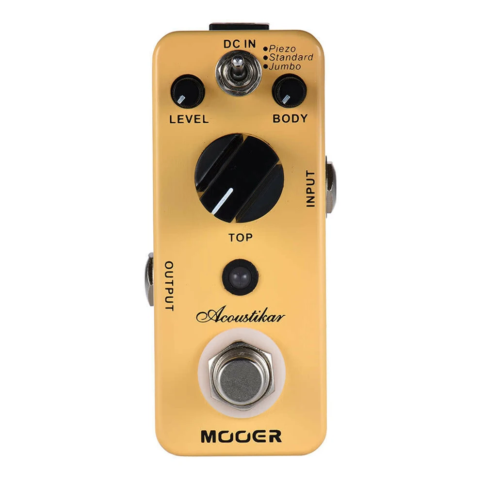 Mooer Acoustic Guitar Pedal Simulation Effect Pedal Piezo Standard Jumbo for Electric Guitar Parts Mac1 Acoustikar Effector